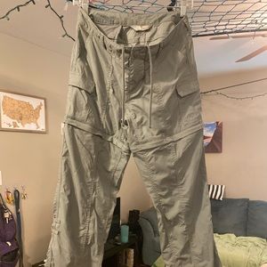North face cargo hiking pants/ zip off shorts